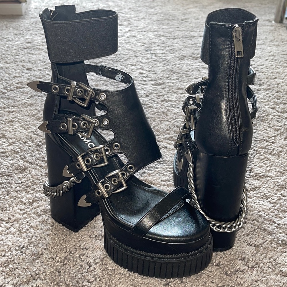 La Moda Platform Open Toe Heel